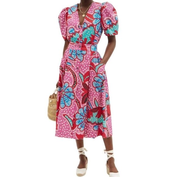 Rhode Nisha Top in Red Psychedelic Flower Size Small - Picture 3 of 8